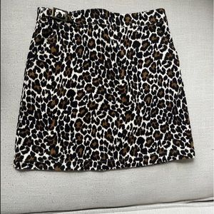 JCrew cheetah print skirt
